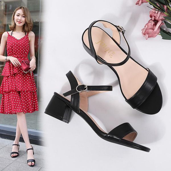 brief solid round open toe women sandals 2021 summer all match buckle slingback gladiator sandalias brand chunky lady shoes, Black
brief solid round open toe women sandals 2021 summer all match buckle slingback gladiator sandalias brand chunky lady shoes, Black