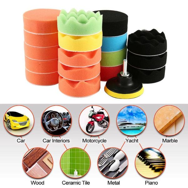 car sponge 19x polisher gross polishing pads for drill buffer waxing buffing kit cleaning tool m10 thread adaptor
car sponge 19x polisher gross polishing pads for drill buffer waxing buffing kit cleaning tool m10 thread adaptor