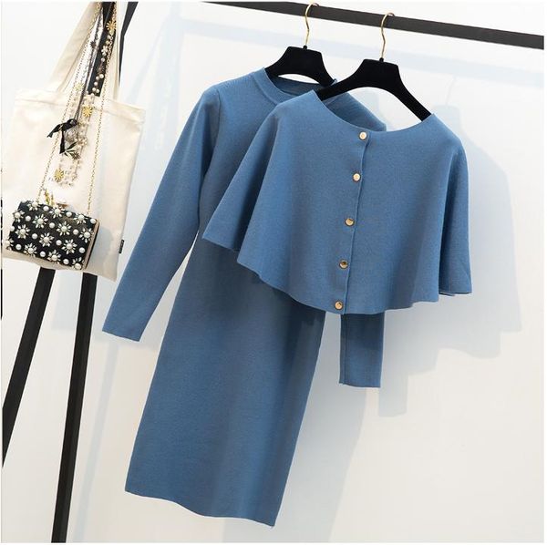 casual dresses 2 piece set hip knit dress women's 2021 autumn and winter ladies temperament slim cloak sweater bottoming high quality, Black;gray
casual dresses 2 piece set hip knit dress women's 2021 autumn and winter ladies temperament slim cloak sweater bottoming high quality, Black;gray