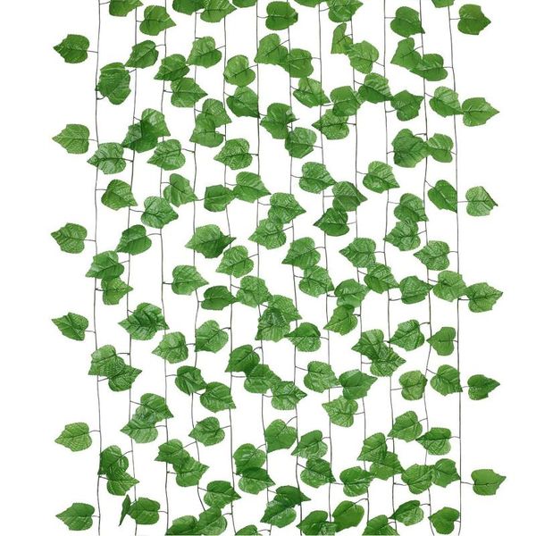 decorative objects & figurines 12pc strands artificial lvy leaf vine garland fake foliage hanging plants green home living room wedding deco
decorative objects & figurines 12pc strands artificial lvy leaf vine garland fake foliage hanging plants green home living room wedding deco