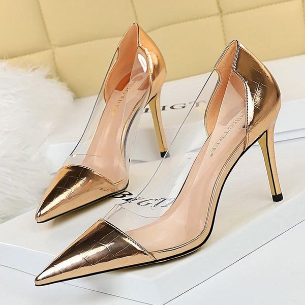 european style pumps shoes high heels shallow mouth pointed metal transparent hollow stitching nightclub women's dress, Black
european style pumps shoes high heels shallow mouth pointed metal transparent hollow stitching nightclub women's dress, Black