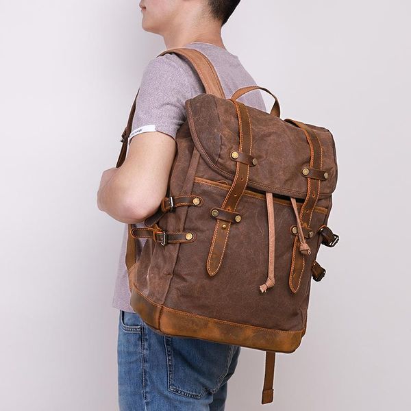 backpack nesitu big casual vintage coffee grey army green wax canvas 14'' lapwomen men backpacks travel bags m0015
backpack nesitu big casual vintage coffee grey army green wax canvas 14'' lapwomen men backpacks travel bags m0015