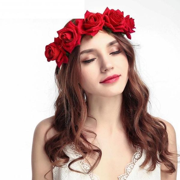 girl flower wreath elastic hair accessories 2021 bride women crown headband wedding rose hair1
girl flower wreath elastic hair accessories 2021 bride women crown headband wedding rose hair1