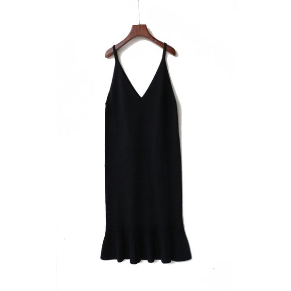 black knitted v neck strap solid bodycon trumpet mermaid midi dress casual d0617 210514, Black;gray
black knitted v neck strap solid bodycon trumpet mermaid midi dress casual d0617 210514, Black;gray