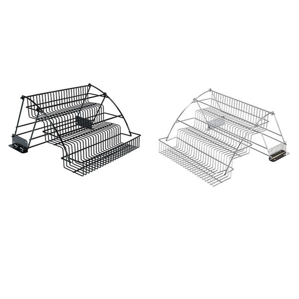 kitchen storage & organization metal 3-tier pull down spice rack - easy reach retractable large capacity shelf organizer for cabinet
kitchen storage & organization metal 3-tier pull down spice rack - easy reach retractable large capacity shelf organizer for cabinet
