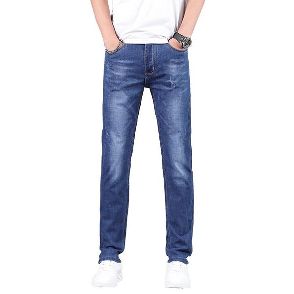 men's jeans 2021 spring summer high-quality cotton stretch lightweight slim classic buttons youth fashion casual thin denim jeans,1601, Blue
men's jeans 2021 spring summer high-quality cotton stretch lightweight slim classic buttons youth fashion casual thin denim jeans,1601, Blue