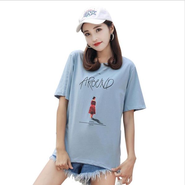 summer fashion short sleeve womens t shirt hip hop spandex jy1002, White
