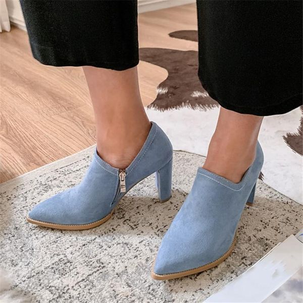 european fashion women faux suede pumps pointed toe zip high heels shoes lady office party dress footwear blue black
european fashion women faux suede pumps pointed toe zip high heels shoes lady office party dress footwear blue black