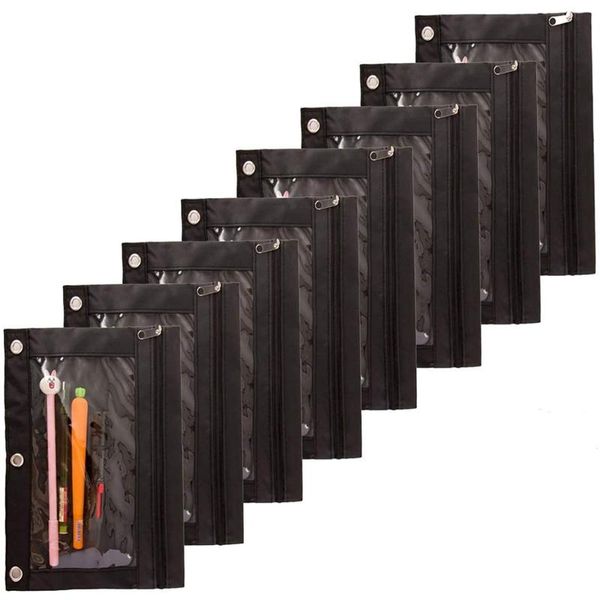 pencil bags pouches,zippered binder fabric pouch 3 rings with clear window for school classroom organizers
pencil bags pouches,zippered binder fabric pouch 3 rings with clear window for school classroom organizers