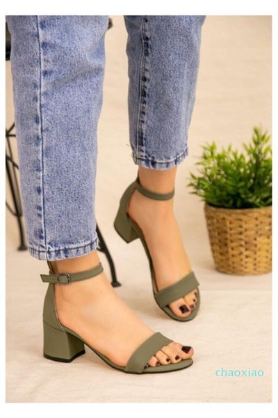 sandals women's green skin single band high-heeled shoes, Black
sandals women's green skin single band high-heeled shoes, Black