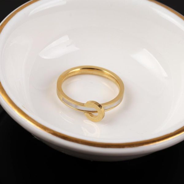 cluster rings tosako gold color ring for women round shell letter stainless steel trend jewelry titanium band, Golden;silver
cluster rings tosako gold color ring for women round shell letter stainless steel trend jewelry titanium band, Golden;silver
