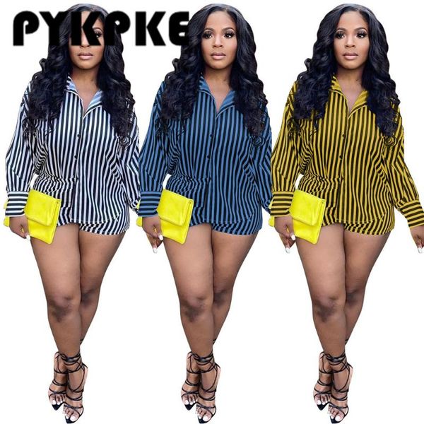women's tracksuits women set striped full sleeve single breasted shirts stretchy shorts 2 two piece sets casual fashion outfit summer 2, Gray
women's tracksuits women set striped full sleeve single breasted shirts stretchy shorts 2 two piece sets casual fashion outfit summer 2, Gray