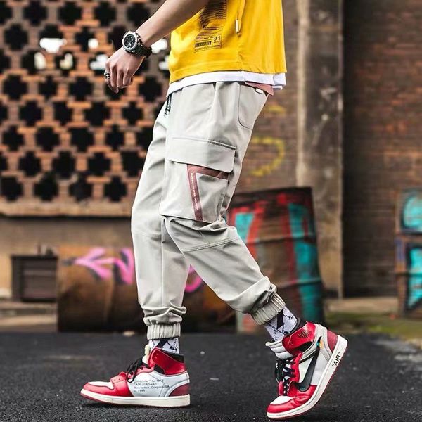 casual pants men chic pocket cargo trousers trendy elastic waist mens korean style breathable loose large size harajuku ulzzang, Black
casual pants men chic pocket cargo trousers trendy elastic waist mens korean style breathable loose large size harajuku ulzzang, Black