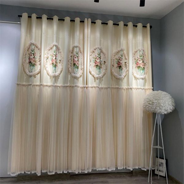 curtain & drapes korean luxury rose printing 70% blackout curtains european tulle lace stitching beige for living room bedroom custom4
curtain & drapes korean luxury rose printing 70% blackout curtains european tulle lace stitching beige for living room bedroom custom4