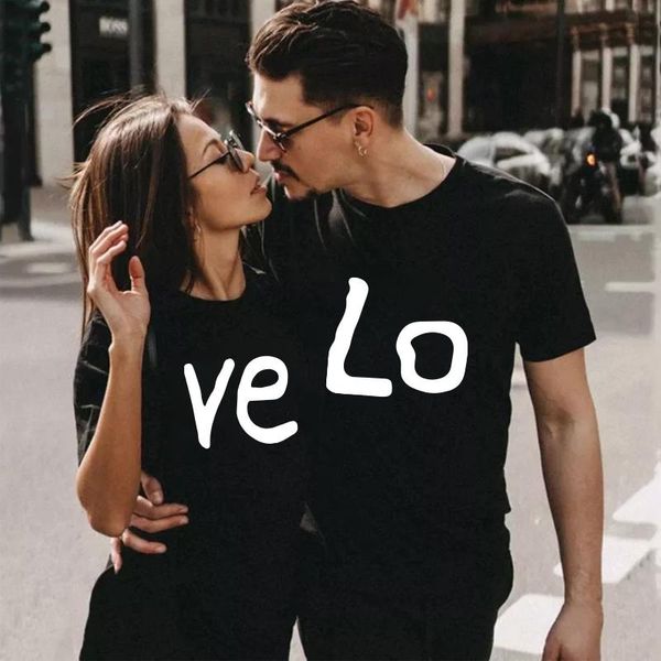 women's t-shirt women men couple summer short sleeve sweetheart valentine's clothes casual love printed lovers tee shirt, White
women's t-shirt women men couple summer short sleeve sweetheart valentine's clothes casual love printed lovers tee shirt, White