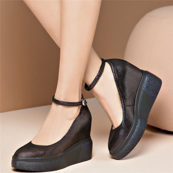 dress shoes women genuine leather wedges high heel mary janes female ankle cross strap round toe chunky platform pumps casual, Black
dress shoes women genuine leather wedges high heel mary janes female ankle cross strap round toe chunky platform pumps casual, Black