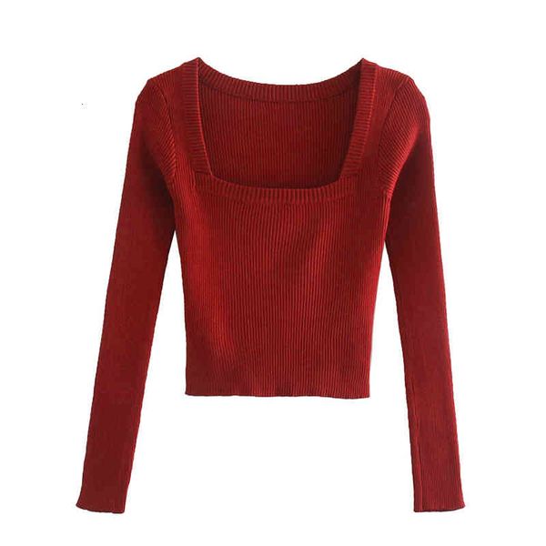 women's knits & tees elegant women square collar shirt autumn fashion ladies chic knitted streetwear female causal claret ela, White
women's knits & tees elegant women square collar shirt autumn fashion ladies chic knitted streetwear female causal claret ela, White