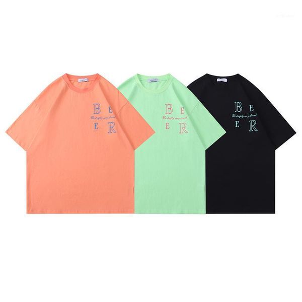 men's t-shirts 2021 solid color letter printing and women's short-sleeved couple loose t-shirt high street dance, White;black
men's t-shirts 2021 solid color letter printing and women's short-sleeved couple loose t-shirt high street dance, White;black