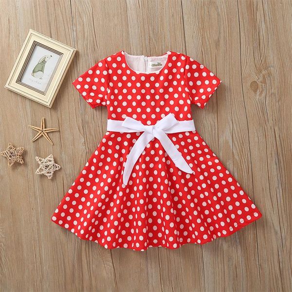 dots girls dresses bowknot belt children for short sleeve summer dress casual princess clothes costume 2021 girl's, Red;yellow
dots girls dresses bowknot belt children for short sleeve summer dress casual princess clothes costume 2021 girl's, Red;yellow