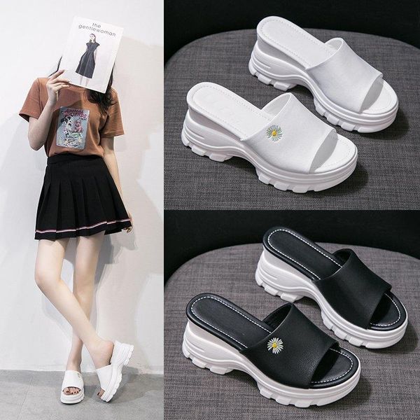 high-heeled shoes lady house slippers platform slipers women slides on a wedge fashion increased internal 2021 luxury bonded lea, Black
high-heeled shoes lady house slippers platform slipers women slides on a wedge fashion increased internal 2021 luxury bonded lea, Black