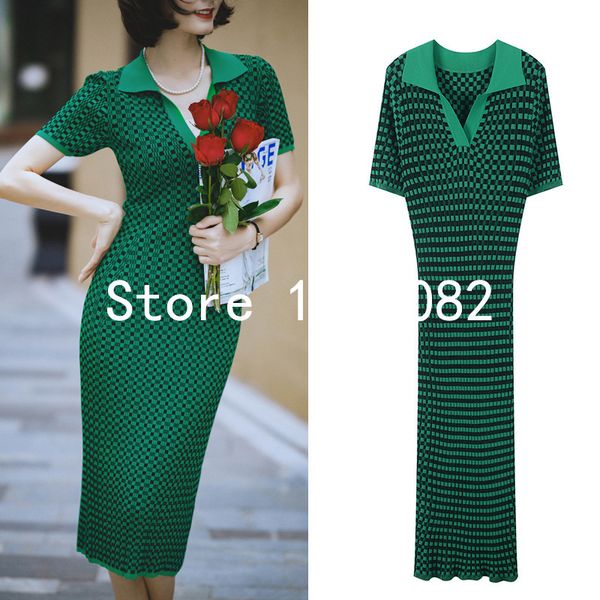 dresses summer women short sleeve plaid bodycon pencil knitted dress designer elastic green slim midi sweater dresses a32, Black;gray
dresses summer women short sleeve plaid bodycon pencil knitted dress designer elastic green slim midi sweater dresses a32, Black;gray