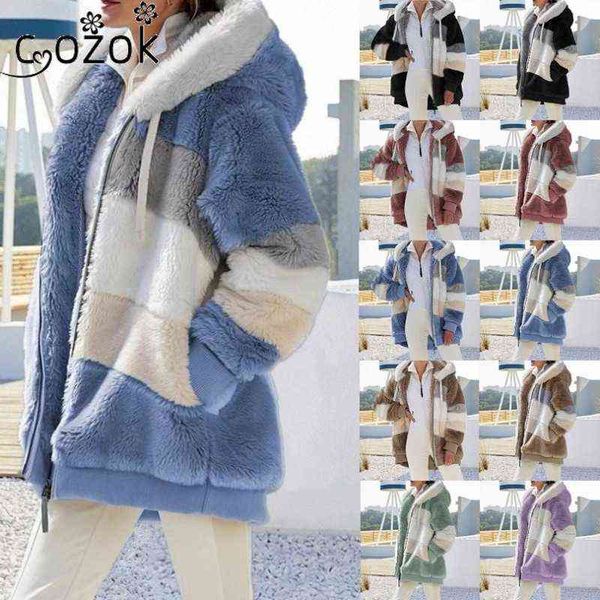 5xl women hooded jacket warm plush casual loose hooded coat mixed color patchwork winter outwear zipper ladies coat 211108, Black
5xl women hooded jacket warm plush casual loose hooded coat mixed color patchwork winter outwear zipper ladies coat 211108, Black