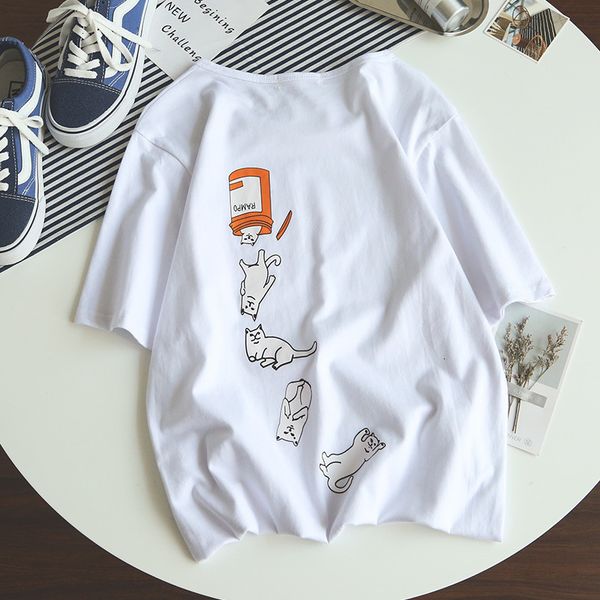 t-shirts fashion brand men's cat printed short sve t-shirt summer couple's, White;black
t-shirts fashion brand men's cat printed short sve t-shirt summer couple's, White;black