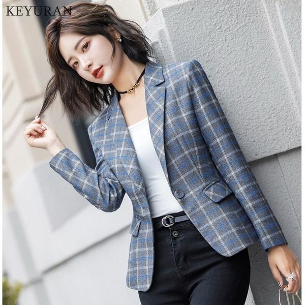 women's suits & blazers casual women and jackets with pockets plus size plaid blazer curto slim feminino working jacket formal woman co, White;black
women's suits & blazers casual women and jackets with pockets plus size plaid blazer curto slim feminino working jacket formal woman co, White;black