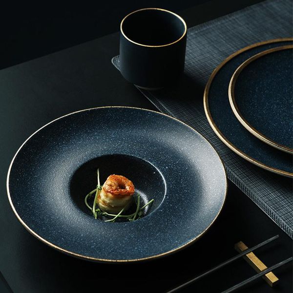 dishes & plates ceramic plate golden line round steak pasta dessert western-style household restaurant tableware
dishes & plates ceramic plate golden line round steak pasta dessert western-style household restaurant tableware