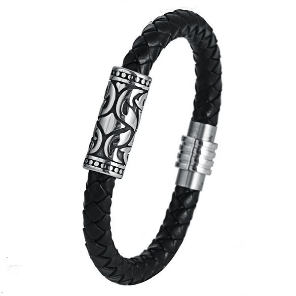 design jewelry titanium magnetic buckle bracelet woven rope stainless steel casting smooth carving accessories leather hand, White
design jewelry titanium magnetic buckle bracelet woven rope stainless steel casting smooth carving accessories leather hand, White