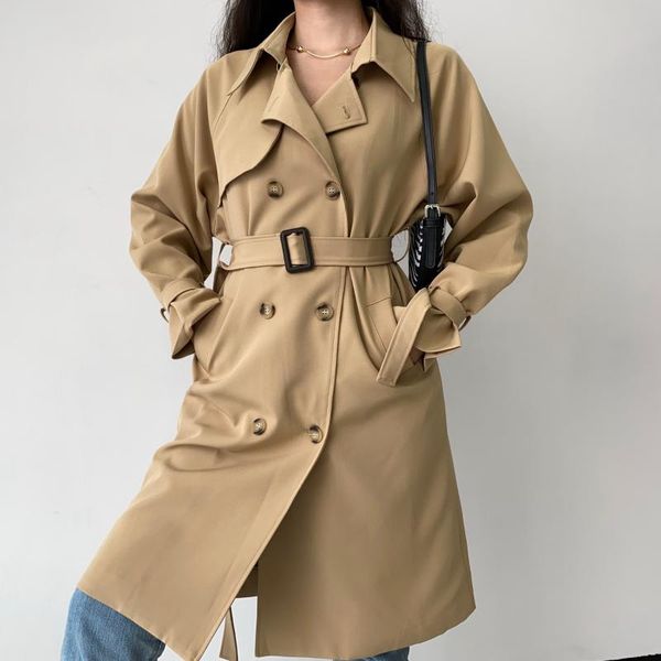 women's trench coats vintage uk brown turn down collar double breasted long coat women spring autumn elegant lace up jackets windbreake, Tan;black
women's trench coats vintage uk brown turn down collar double breasted long coat women spring autumn elegant lace up jackets windbreake, Tan;black