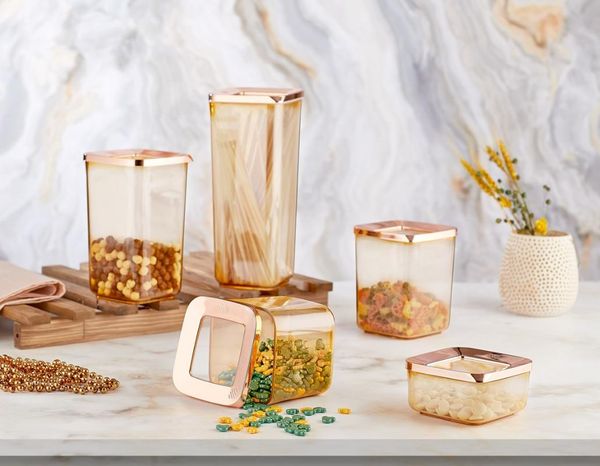 square transparent storage container box jar kitchen noodle multi-grain sealed vacuumed lids 5 piece set bottles & jars
square transparent storage container box jar kitchen noodle multi-grain sealed vacuumed lids 5 piece set bottles & jars