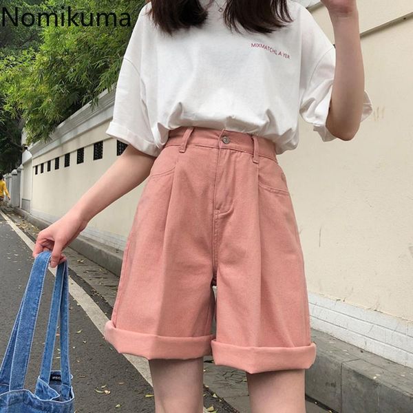 nomikuma korean fashion high waist denim shorts solid color casual loose short pants jeans summer arrival ropa mujer 3b420 women's, White;black
nomikuma korean fashion high waist denim shorts solid color casual loose short pants jeans summer arrival ropa mujer 3b420 women's, White;black