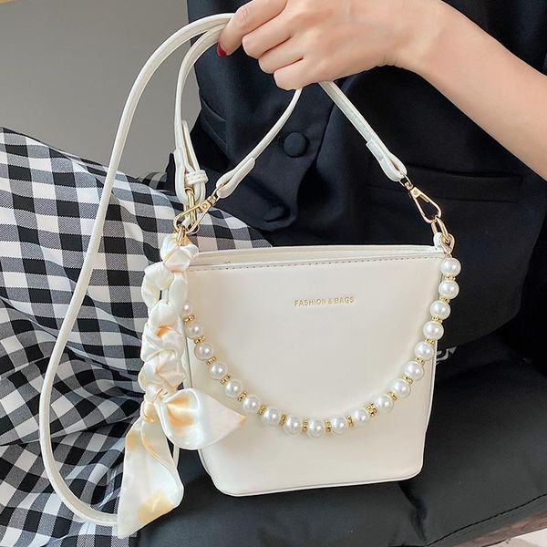 evening bags small leather bucket shoulder for women pearl tote messenger bag silk ribbon female handbags simple designer crossbody
evening bags small leather bucket shoulder for women pearl tote messenger bag silk ribbon female handbags simple designer crossbody