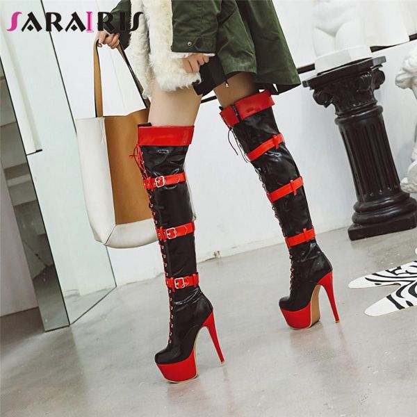 boots sarairis plus size 33-48 platform thigh high women winter fashion over the knee heels shoes woman, Black
boots sarairis plus size 33-48 platform thigh high women winter fashion over the knee heels shoes woman, Black