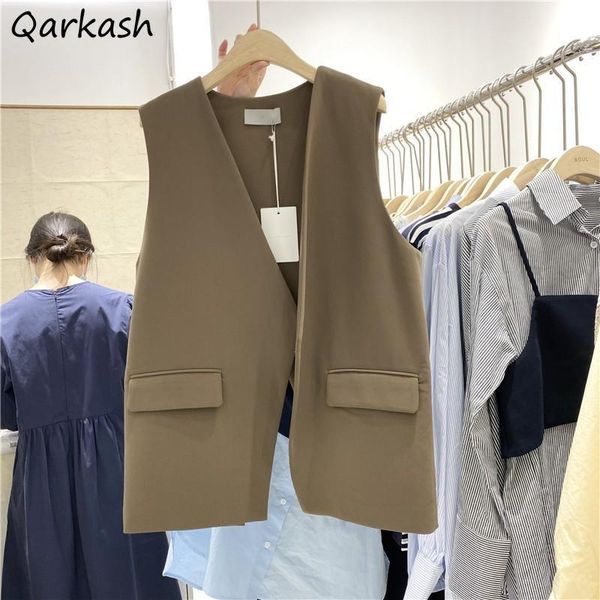 women's vests women solid high street v-neck summer loose office ladies minimalist all-match harajuku sleeveless mujer clothing, Black;white
women's vests women solid high street v-neck summer loose office ladies minimalist all-match harajuku sleeveless mujer clothing, Black;white