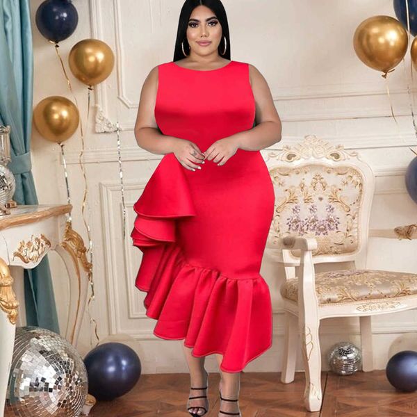 sleeveless red irregular ruffles midi bodycon dress for women with invisible zipper summer ladies asymetrical robes 210527, Black;gray
sleeveless red irregular ruffles midi bodycon dress for women with invisible zipper summer ladies asymetrical robes 210527, Black;gray