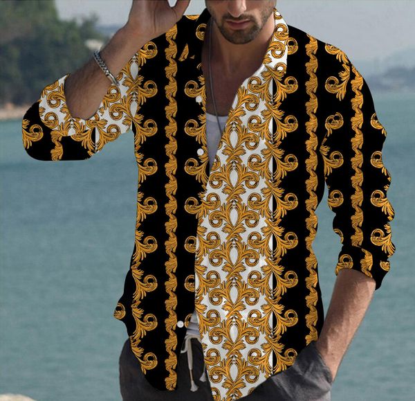 european small broken flower solid stripe mens long-sleeved shirt comfortable fit fashion retro style travel office entertainment, White;black
european small broken flower solid stripe mens long-sleeved shirt comfortable fit fashion retro style travel office entertainment, White;black