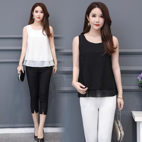 women's blouses & shirts banerdanni arrival women chiffon shirt 2021 summer sleeveless solid blouse casual o-neck loose female plus si, White
women's blouses & shirts banerdanni arrival women chiffon shirt 2021 summer sleeveless solid blouse casual o-neck loose female plus si, White