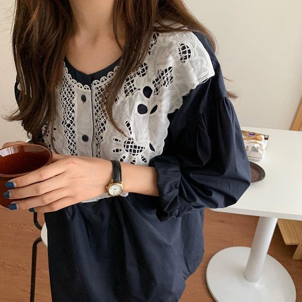 vintage embroidery shirts women korean long puff sleeve o neck loose blouses and plus size blusas mujer women's &, White
vintage embroidery shirts women korean long puff sleeve o neck loose blouses and plus size blusas mujer women's &, White