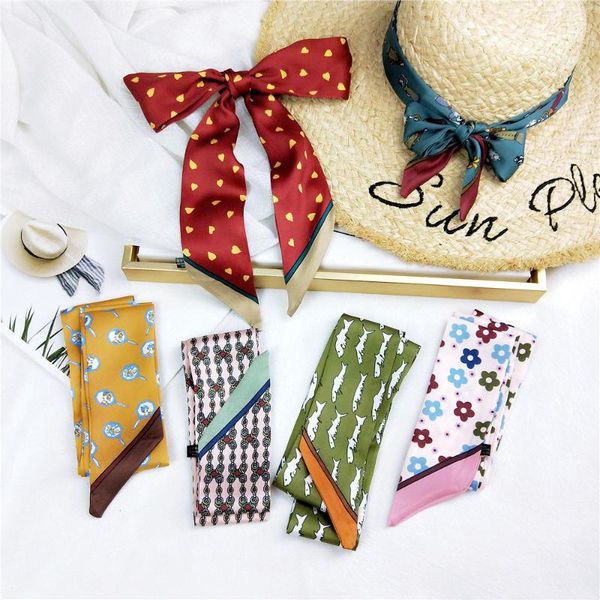 scarves magic scarf spring summer small long silk neck for women hat bag ribbons plaid printing ladies neckerchief accessories, Blue;gray
scarves magic scarf spring summer small long silk neck for women hat bag ribbons plaid printing ladies neckerchief accessories, Blue;gray