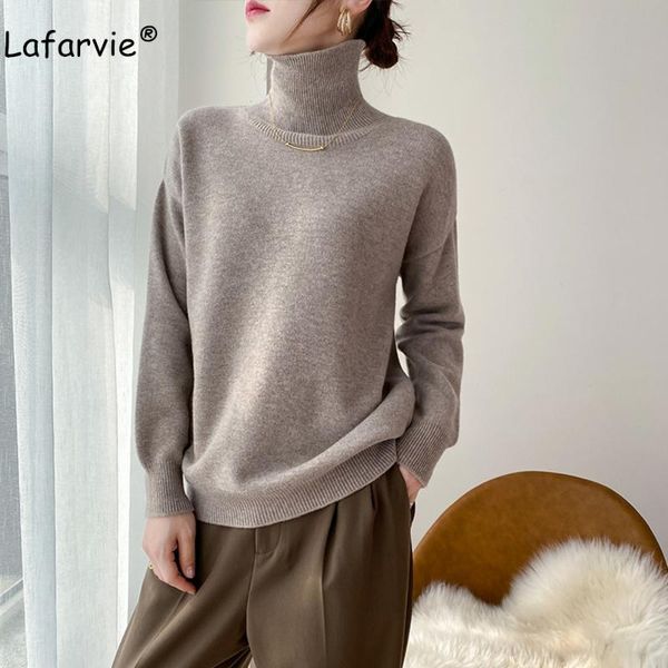 lafarvie autumn winter turtleneck sweater women 2021 female pullover knitted full sleeve loose warm oversized blue thick women's sweate, White;black
lafarvie autumn winter turtleneck sweater women 2021 female pullover knitted full sleeve loose warm oversized blue thick women's sweate, White;black