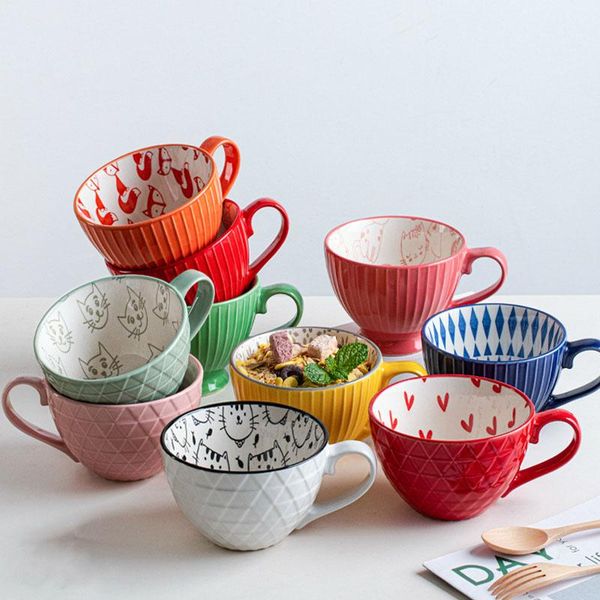 mugs ceramic coffee cup breakfast cereal cute milk household large capacity oatmeal mug drinkware home decor
mugs ceramic coffee cup breakfast cereal cute milk household large capacity oatmeal mug drinkware home decor