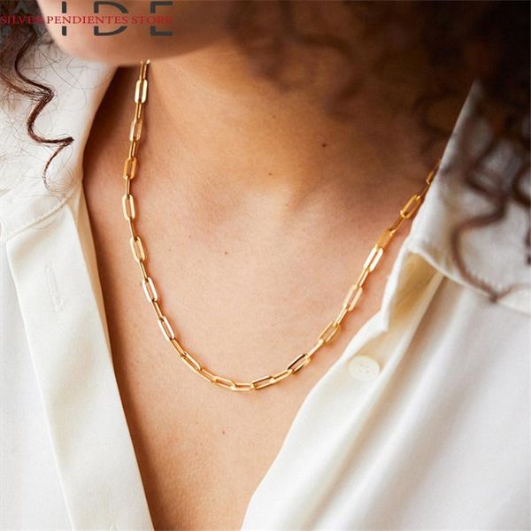 chains aide 2021 trend gold plated clavicle chain necklace ins initial women jewelry naszyjnik collares wholesale, Silver
chains aide 2021 trend gold plated clavicle chain necklace ins initial women jewelry naszyjnik collares wholesale, Silver