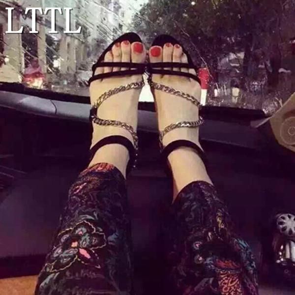 selling black high heels chain strap women heel sandals fashion elegant sueded thick dress woman
selling black high heels chain strap women heel sandals fashion elegant sueded thick dress woman