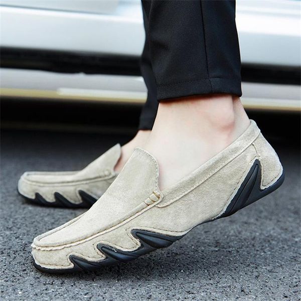 dress shoes men fashion trend high-end solid color imitation suede soft rubber heel toe cap wear comfortable peasy loafer 3kc227 i, Black
dress shoes men fashion trend high-end solid color imitation suede soft rubber heel toe cap wear comfortable peasy loafer 3kc227 i, Black