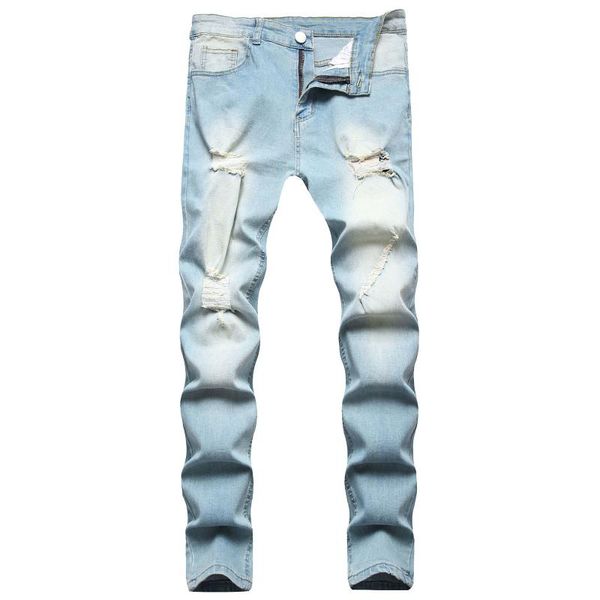men's pants destroyed skinny denim pants, casual stretch tapered leg jeans with ripped holes, Black
men's pants destroyed skinny denim pants, casual stretch tapered leg jeans with ripped holes, Black