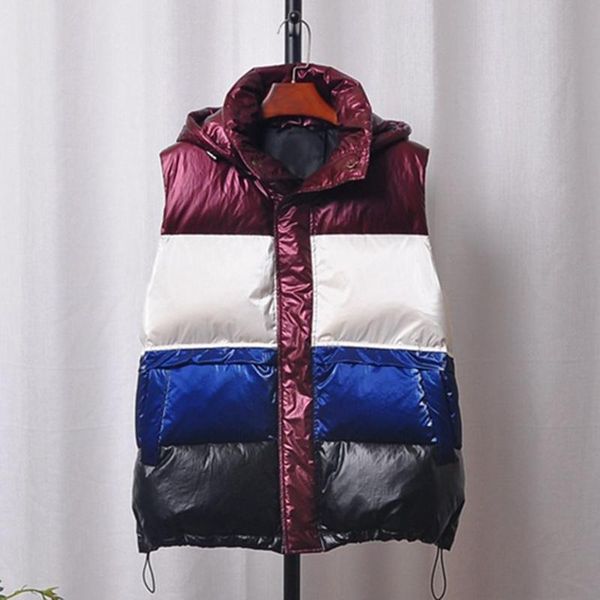 women's vests white duck down jacket glossy vest women winter warm sleeveless hoodies button waistcoat hip streetwear female, Black;white
women's vests white duck down jacket glossy vest women winter warm sleeveless hoodies button waistcoat hip streetwear female, Black;white