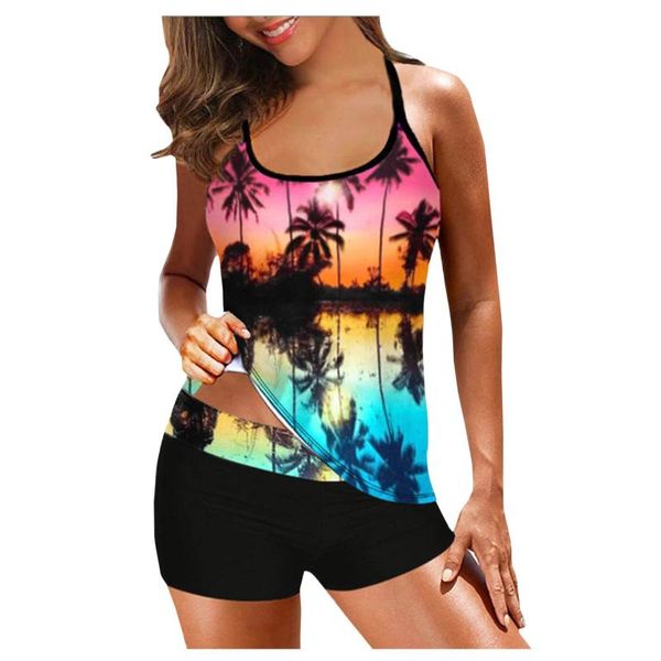 women's swimwear women print strappy back tankini set two piece swimsuits swimdress fashion conservative summer swimsuit #g2, White;black
women's swimwear women print strappy back tankini set two piece swimsuits swimdress fashion conservative summer swimsuit #g2, White;black