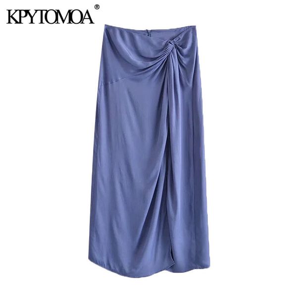 women chic fashion with knotted soft touch midi skirt vintage high waist back zipper vents hem female skirts mujer 210416, Black
women chic fashion with knotted soft touch midi skirt vintage high waist back zipper vents hem female skirts mujer 210416, Black